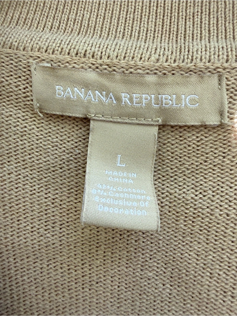 Banana Republic Women’s Double-Breasted Cream Knit Jacket Sweater Size Large - Picture 2 of 10